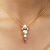 Gemstone Harita 22k Gold Plated Pendant Set