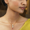 Gemstone Harita 22k Gold Plated Pendant Set