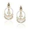 Gold Plated Kundala Pearl Chandbali Earrings