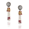 Gold & Silver Plated Kundala Pearl Tassel Jhumki Earrings