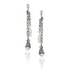 Silver Plated Kundala Zircon Tassel Chain Earrings