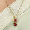 Gemstone Ichchha 22k Gold Plated Pendant