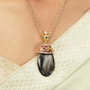 Gemstone Jagruti 22k Gold Plated Pendant