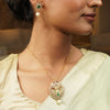 Gemstone Kangana 22k Gold Plated Pendant Set
