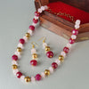 Dor Gold Plated Ruby Jade Rose Quartz String Set