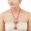 Gold Plated Poorak Kundan Coral Necklace Set
