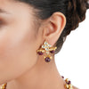 Gold Plated Poorak Kundan Ruby Necklace Set