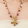 Gold Plated Poorak Kundan Ruby Necklace Set
