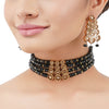 Gold Plated Poorak Zircon Black Onyx Choker Set