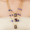 Gold Plated Poorak Kundan Haram Necklace Set