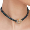 Basant Gold Plated Zircon Iolite Choker Set