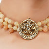 Gold Plated Poorak Kundan Lemon Choker Necklace Set