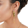 Gold Plated Poorak Peridot Citrine Necklace Set