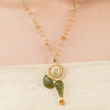 Gold Plated Poorak Peridot Citrine Necklace Set