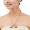 Gold Plated Poorak Peacock Necklace Set