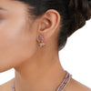 Gold Plated Poorak Ruby Rose Quartz Necklace set