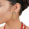 Gold Plated Poorak Coral Citrine Kundan Necklace Set