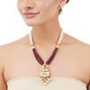 Gold Plated Poorak  Kundan Necklace Set