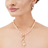 Gold Plated Poorak Zircon Pearl Necklace Set