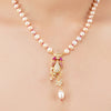 Gold Plated Poorak Zircon Pearl Necklace Set