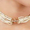 Gold Plated Poorak Zircon Choker Necklace Set