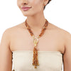 Gold Plated Poorak Ganesh Tassel Necklace Set