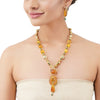 Gold Plated Poorak Citrine Heritage Necklace Set