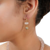 Gold Plated Poorak Rose Quartz Zircon Pendant Necklace Set