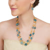 Dor Gold Plated Blue Topaz Double Strand String Set