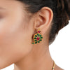 Gold Plated Poorak Green Red Kundan Choker Set