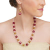 Dor Gold Plated Ruby Jade Rose Quartz String Set