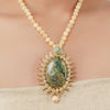 Gold Plated Poorak Zircon Necklace Set