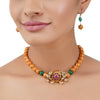 Gold Plated Poorak Kundan Choker Set