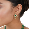Gold Plated Poorak Green Heritage Necklace Set