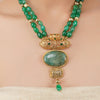 Gold Plated Poorak Green Heritage Necklace Set