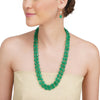 Dor Gold Plated Green Onyx Double Strand String Set