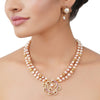 Gold Plated Poorak Floral Vine Ruby Necklace Set