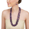 Dor Gold Plated Amethyst Double Strand Set