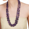 Dor Gold Plated Amethyst Double Strand Set