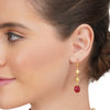 Dor Gold Plated Ruby Jade Pearl String Set