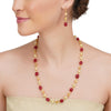 Dor Gold Plated Ruby Jade Pearl String Set