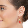 Dor Gold Plated Coral Drop Bead String Set