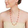 Dor Gold Plated Coral Drop Bead String Set