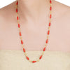 Dor Gold Plated Coral Drop Bead String Set
