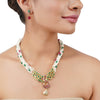 Gold Plated Poorak Ruby Onyx Necklace Set
