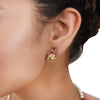 Gold Plated Poorak Ruby Pearl Necklace Set