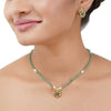 Gold Plated Poorak Green Necklace Set