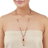 Gold Plated Ratnahaar Ruby Zircon Necklace