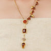 Gold Plated Ratnahaar Kundan Carnelian Necklace