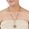 Gold Plated Ratnahaar Navrattan Kundan Marcasite Necklace